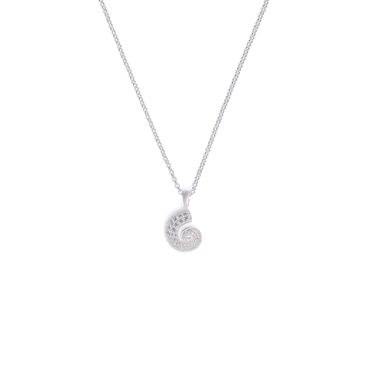Kette mit Anhänger Escala von BERND WOLF aus 925er Sterlingsilber mit Zirkonia, Designlinie Maritim.