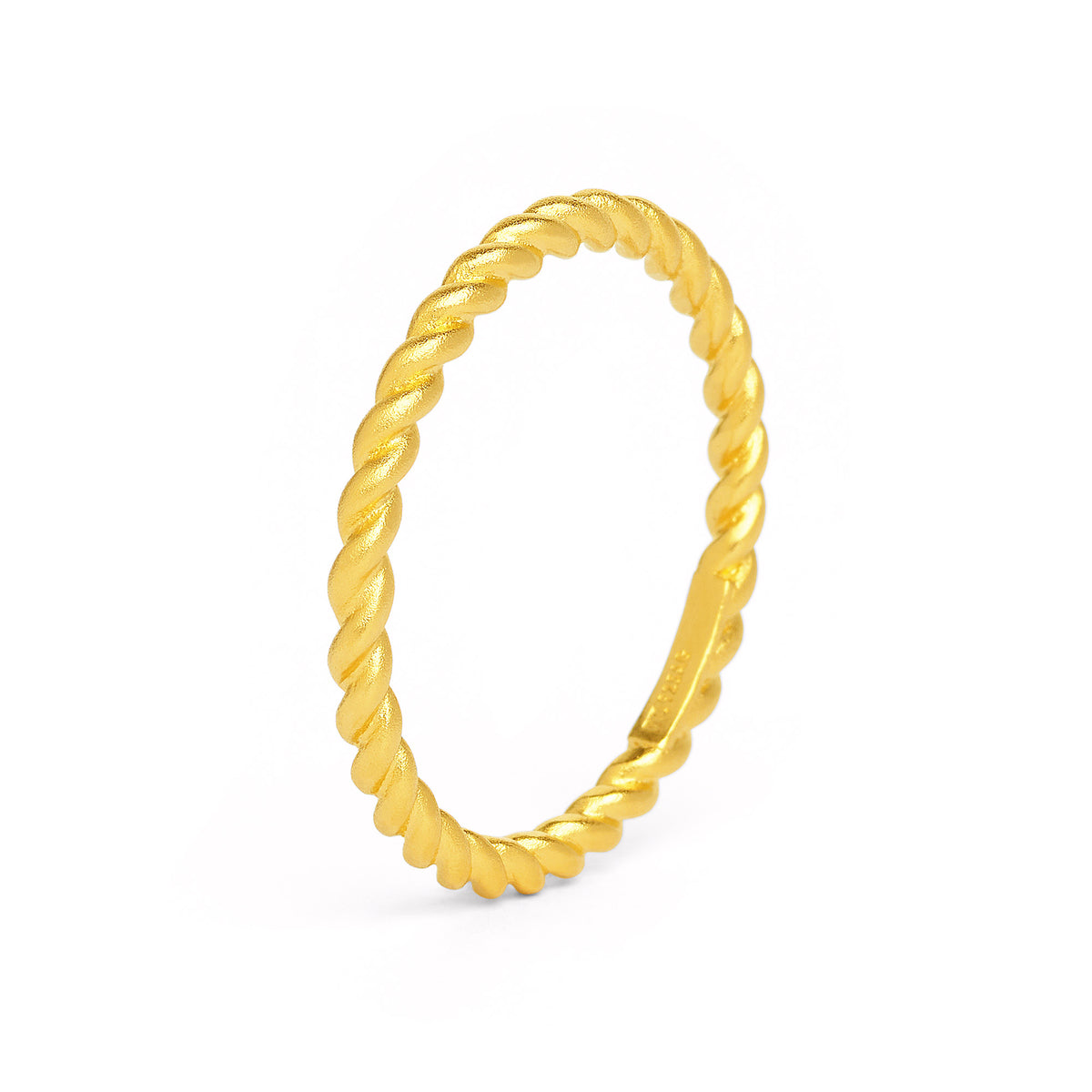 Ring Florenzi von BERND WOLF aus 24-Karat-goldplattiertem Sterlingsilber, Designlinie Twisted.