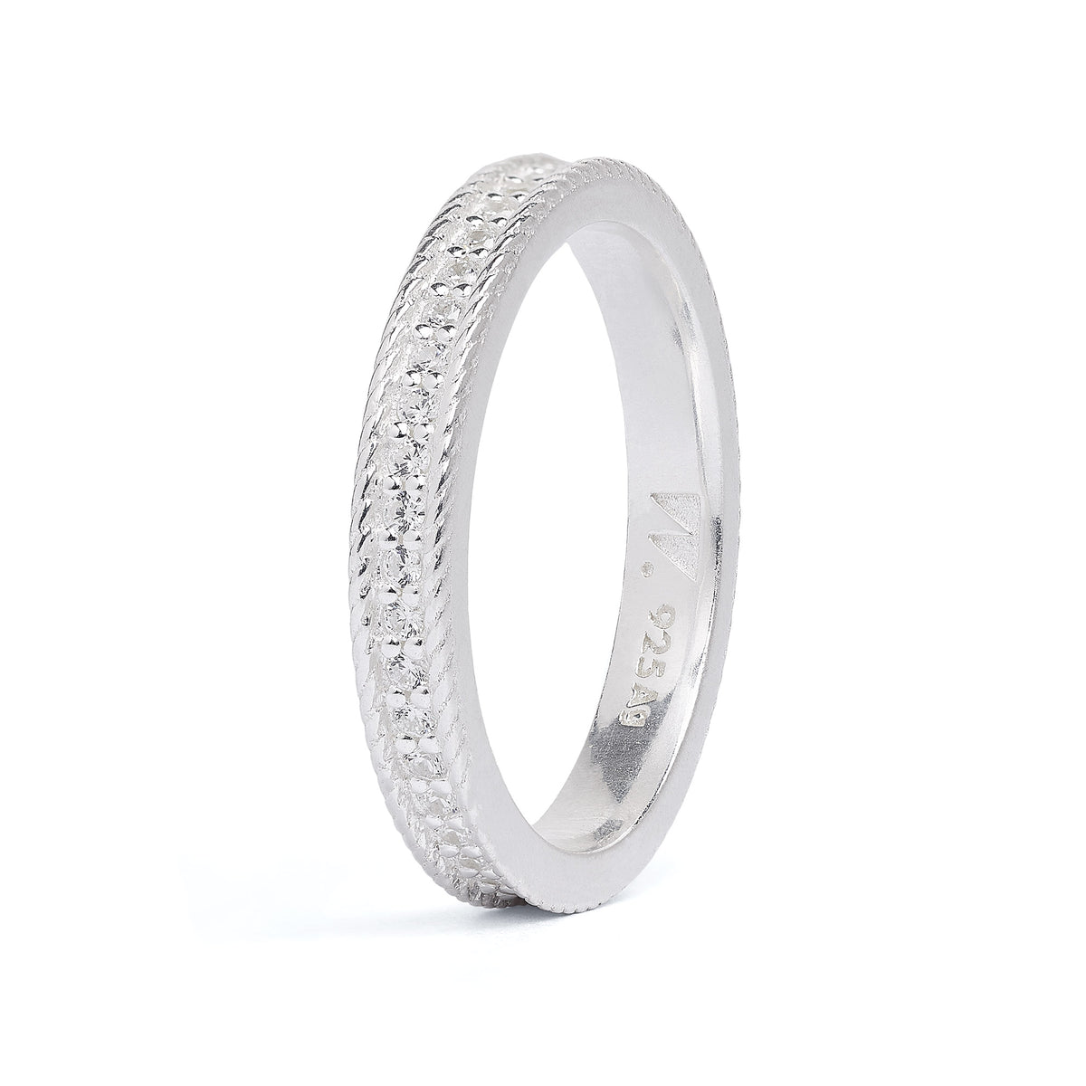 Ring Flomoire von BERND WOLF aus 925er Sterlingsilber mit Zirkonia, Designlinie Twisted.