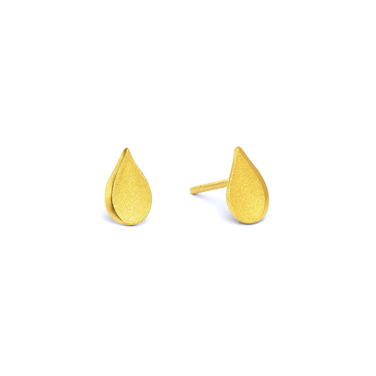 Ohrstecker Aquinsi von BERND WOLF aus 24-Karat-goldplattiertem Sterlingsilber, Designlinie Aqua.