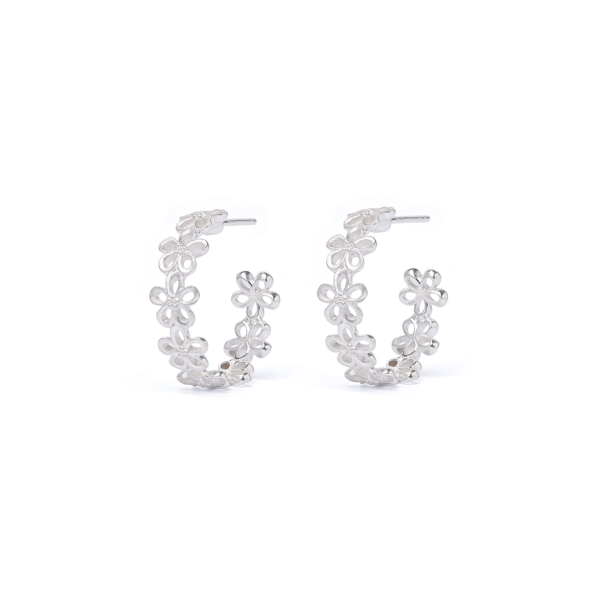 Creolen Cerosi von BERND WOLF aus 925er Sterlingsilber, Designlinie Flowertimes.