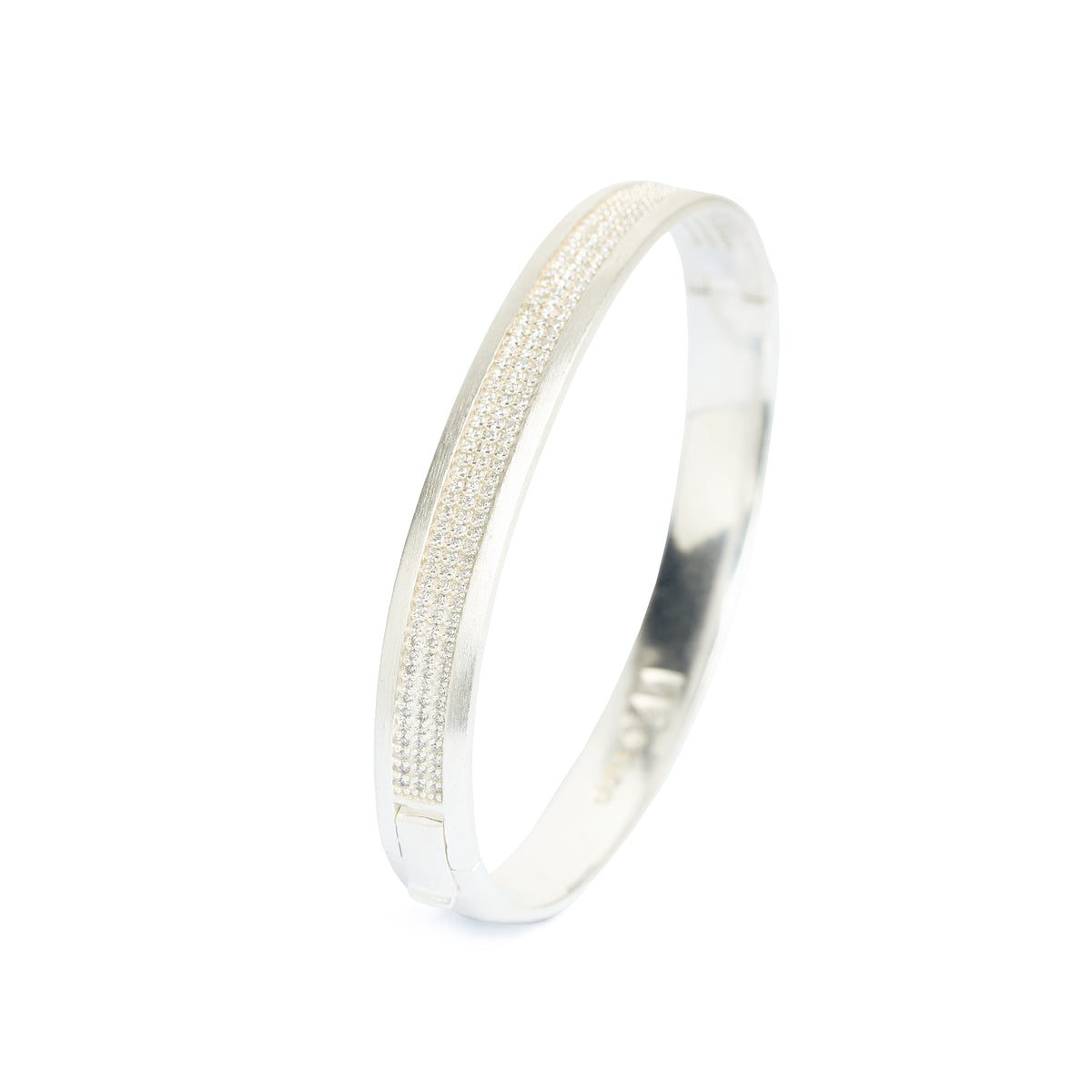 Armreif Pascalo von BERND WOLF aus 925er Sterlingsilber mit Zirkonia, Designlinie Pavé Zirkonia.