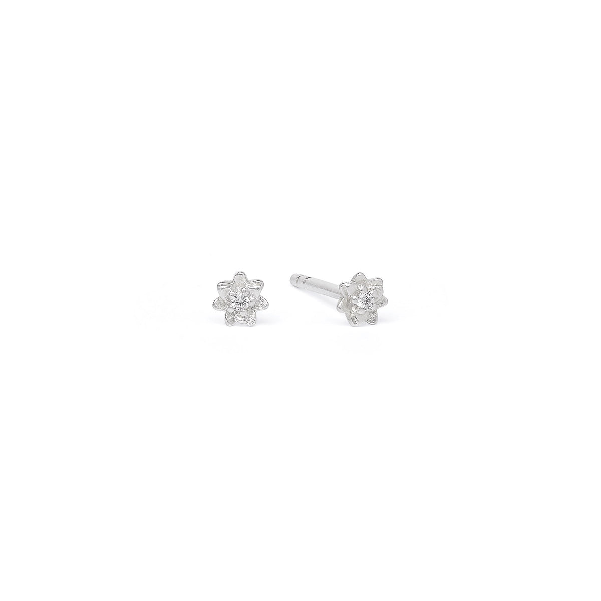 Ohrstecker Hortimini von BERND WOLF aus 925er Sterlingsilber mit Zirkonia, Designlinie Hortensia.