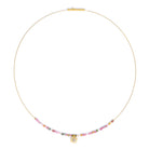 Collier Almiri von BERND WOLF aus 24-Karat-goldplattiertem Sterlingsilber mit Turmalin, Designlinie Bergwelt.