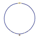 Kette mit Anhänger Solena von BERND WOLF aus 14-Karat-Gold mit Lapislazuli, Designlinie Soleil.