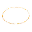 Collier Destona von BERND WOLF aus 24-Karat-goldplattiertem Sterlingsilber mit Süßwasserperle, Designlinie Basics.