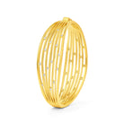 Armreif Selmo von BERND WOLF aus 24-Karat-goldplattiertem Sterlingsilber mit Zirkonia, Designlinie Sentro.