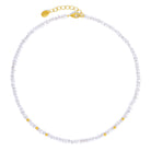 Halskette Bevellia von BERND WOLF aus 24-Karat-goldplattiertem Sterlingsilber mit Süßwasserperle, Designlinie Basics.