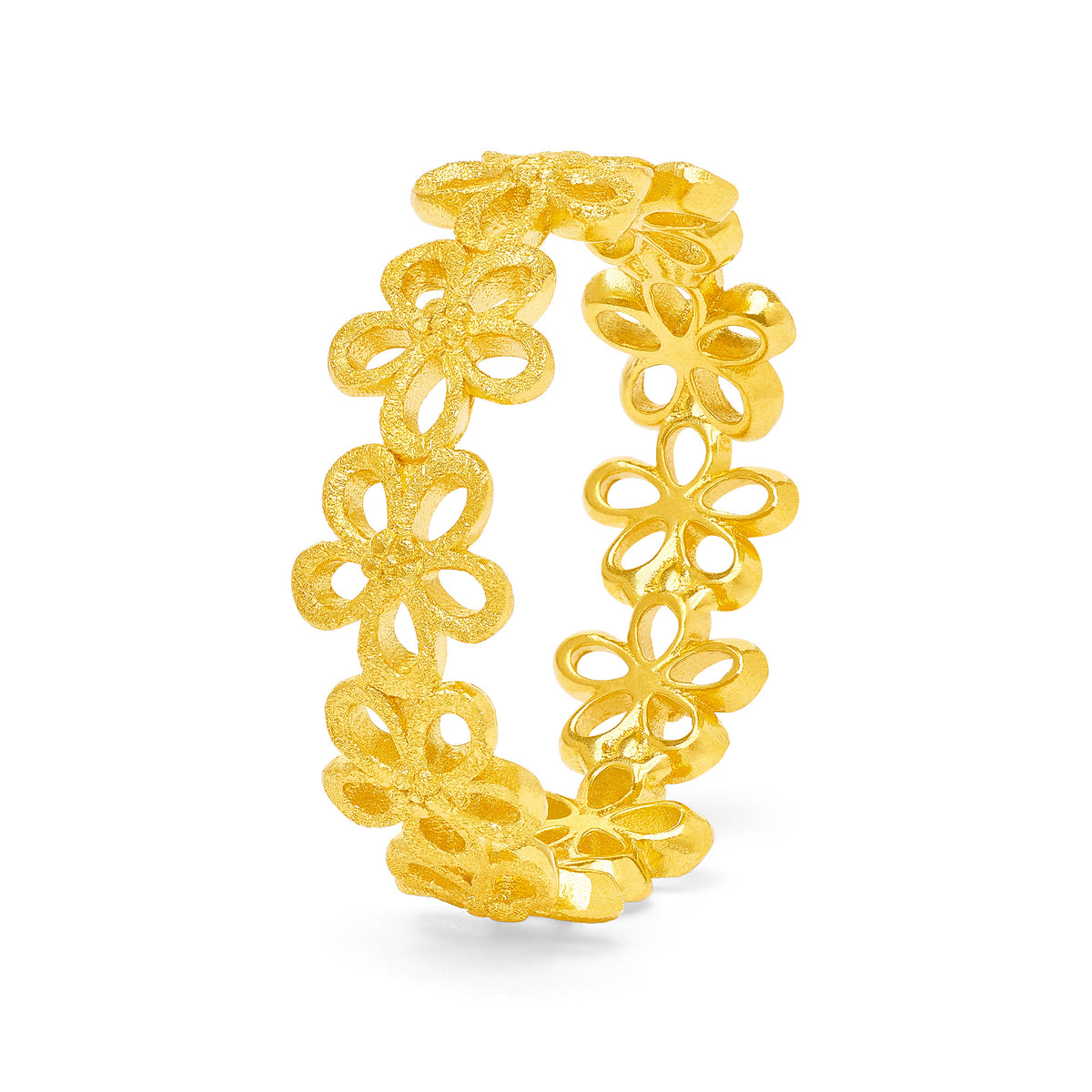 Ring Cerosi von BERND WOLF aus 24-Karat-goldplattiertem Sterlingsilber, Designlinie Flowertimes.