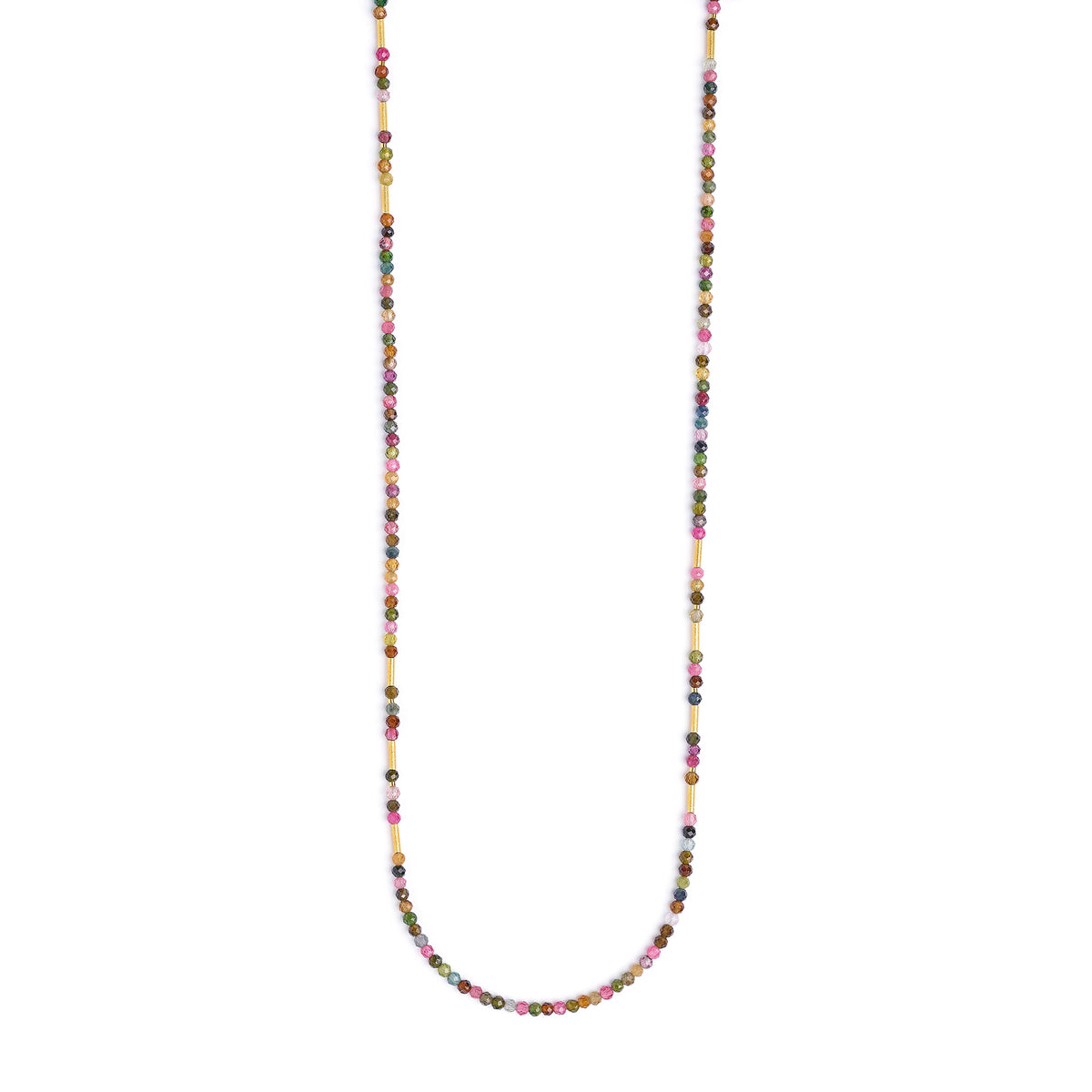 Halskette Landelon von BERND WOLF aus 24-Karat-goldplattiertem Sterlingsilber mit Turmalin, Designlinie Cleopatra.