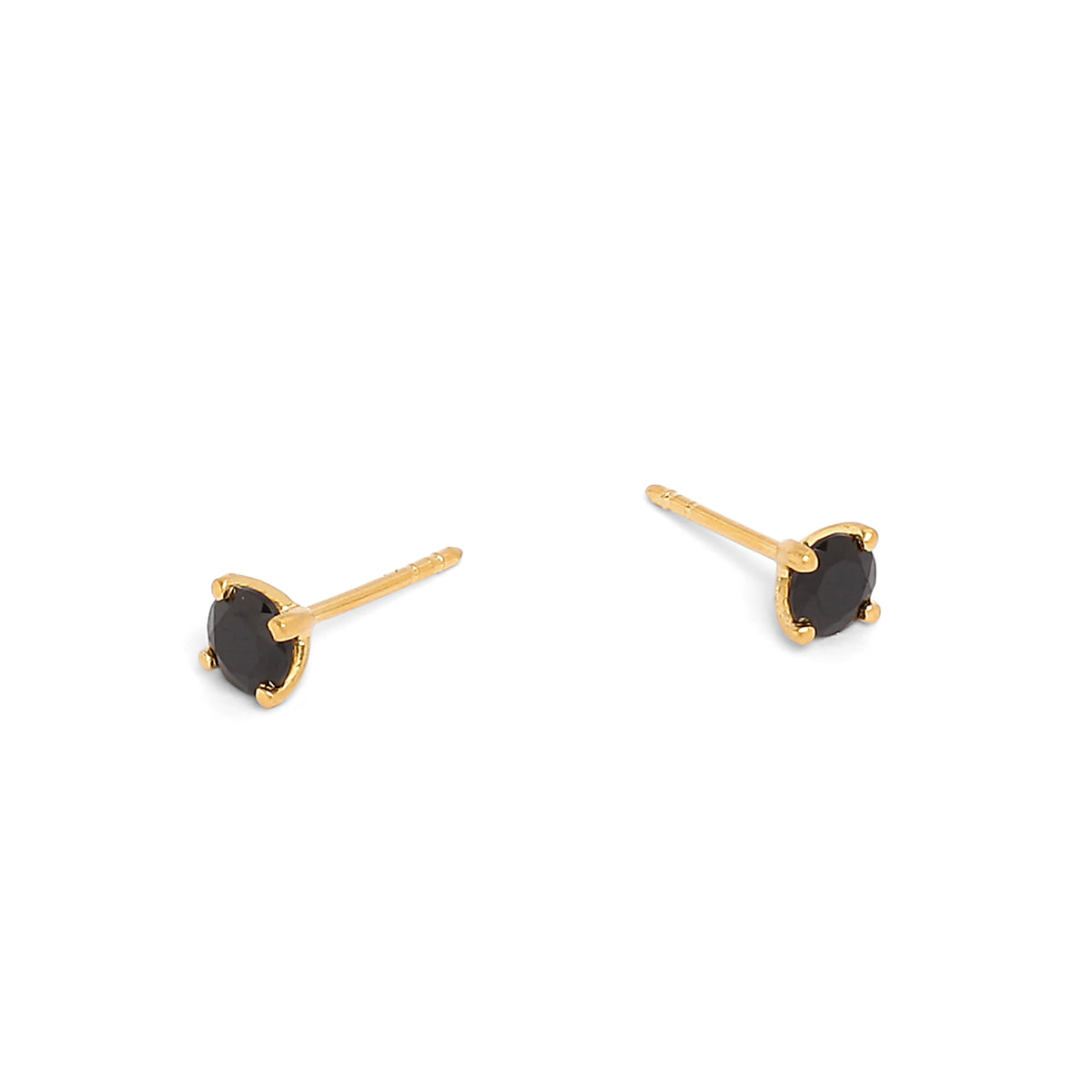 Ohrstecker Brilliana von BERND WOLF aus 24-Karat-goldplattiertem Sterlingsilber mit Spinell, Designlinie Brilliana.