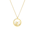 Kette mit Anhänger Bergwelt von BERND WOLF aus 24-Karat-goldplattiertem Sterlingsilber, Designlinie Bergwelt.
