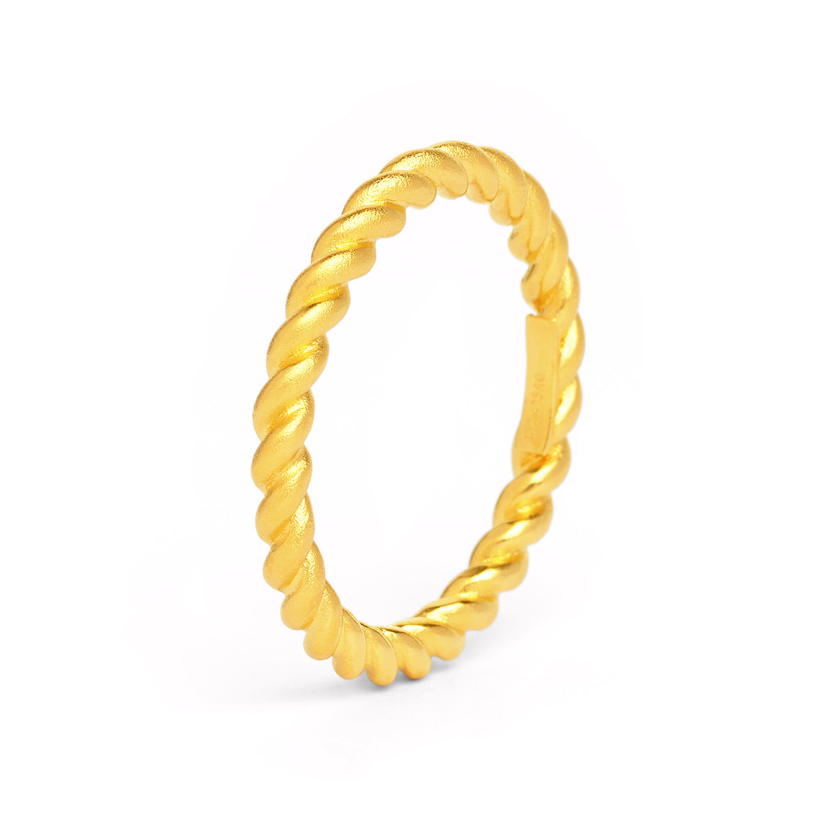 Ring Florenza von BERND WOLF aus 24-Karat-goldplattiertem Sterlingsilber, Designlinie Twisted.