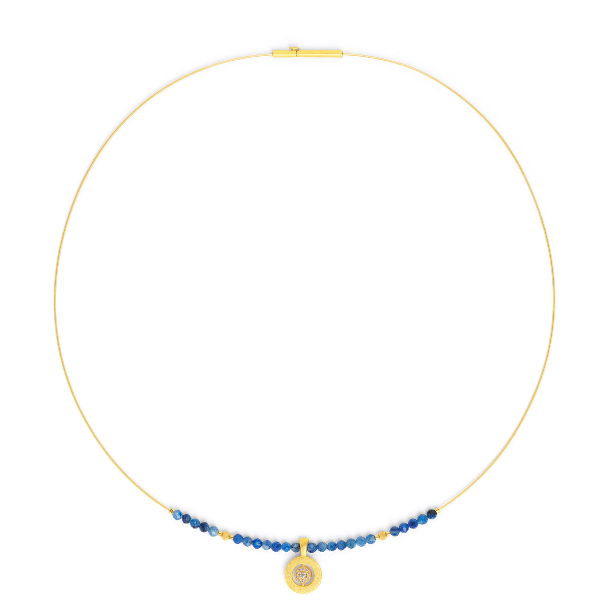 Collier Pirondi von BERND WOLF aus 24-Karat-goldplattiertem Sterlingsilber mit Zirkonia.