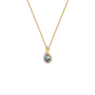 Kette mit Anhänger Antoinette von BERND WOLF aus 925er Sterlingsilber mit London blue Topas, Designlinie Aqua.