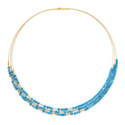 Collier Clini von BERND WOLF aus 24-Karat-goldplattiertem Sterlingsilber mit Apatit, Designlinie Cleopatra.