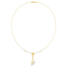 Collier Yaflores von BERND WOLF aus 24-Karat-goldplattiertem Sterlingsilber mit Süßwasserperle, Designlinie Flowertimes.