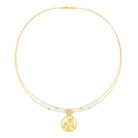Collier Strelana von BERND WOLF aus 24-Karat-goldplattiertem Sterlingsilber mit Süßwasserperle, Designlinie Streliza.