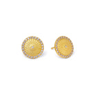 Ohrstecker Solari von BERND WOLF aus 24-Karat-goldplattiertem Sterlingsilber mit Zirkonia, Designlinie Sun&Moon.