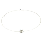 Collier Fußball von BERND WOLF aus 925er Sterlingsilber mit schwarzer Perlmutt, Designlinie Orbit.