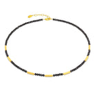 Halskette Denia von BERND WOLF aus 24-Karat-goldplattiertem Sterlingsilber mit Spinell, Designlinie Basics.