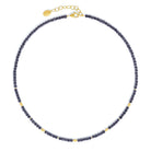 Halskette Cuseno von BERND WOLF aus 24-Karat-goldplattiertem Sterlingsilber mit Spinell, Designlinie Cubes.