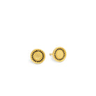 Ohrstecker Cavi von BERND WOLF aus 24-Karat-goldplattiertem Sterlingsilber mit Spinell, Designlinie Concave.