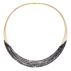 Collier Cusco von BERND WOLF aus 24-Karat-goldplattiertem Sterlingsilber mit Turmalin, Designlinie Liana.