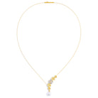 Collier Yamacella von BERND WOLF aus 24-Karat-goldplattiertem Sterlingsilber mit Süßwasserperle, Designlinie Flowertimes.