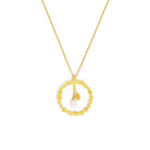 Kette mit Anhänger Bergliebe von BERND WOLF aus 24-Karat-goldplattiertem Sterlingsilber mit Süßwasserperle, Designlinie Bergwelt.