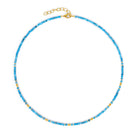Halskette Cuseva von BERND WOLF aus 24-Karat-goldplattiertem Sterlingsilber mit Apatit, Designlinie Cubes.