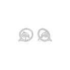 Ohrstecker Delfinias von BERND WOLF aus 925er Sterlingsilber mit Zirkonia, Designlinie Maritim.