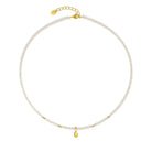 Halskette von BERND WOLF aus 24-Karat-goldplattiertem Sterlingsilber mit Süßwasserperle.