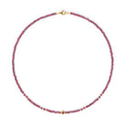 Halskette Umini von BERND WOLF aus 24-Karat-goldplattiertem Sterlingsilber mit Granat, Designlinie Cleopatra.