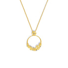 Kette mit Anhänger Kleerosa von BERND WOLF aus 24-Karat-goldplattiertem Sterlingsilber mit Zirkonia, Designlinie Glücksbringer.