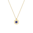Kette mit Anhänger Castiglione von BERND WOLF aus 24-Karat-goldplattiertem Sterlingsilber mit Lapislazuli, Designlinie Twisted.