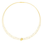 Collier Drilunas von BERND WOLF aus 24-Karat-goldplattiertem Sterlingsilber mit Süßwasserperle, Designlinie Leaves.