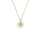 Kette mit Anhänger Verona von BERND WOLF aus 24-Karat-goldplattiertem Sterlingsilber mit Labradorit, Designlinie Twisted.