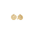 Ohrstecker Spiralbi von BERND WOLF aus 24-Karat-goldplattiertem Sterlingsilber mit Zirkonia, Designlinie Maritim.