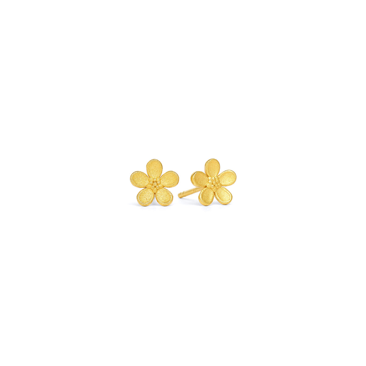 Ohrstecker Marsa von BERND WOLF aus 24-Karat-goldplattiertem Sterlingsilber, Designlinie Flowertimes.