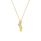 Kette mit Anhänger Marcella von BERND WOLF aus 24-Karat-goldplattiertem Sterlingsilber mit Granat, Designlinie Flowertimes.
