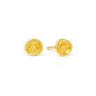 Ohrstecker Rosi von BERND WOLF aus 24-Karat-goldplattiertem Sterlingsilber, Designlinie Rose.