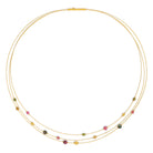 Collier Planetini von BERND WOLF aus 24-Karat-goldplattiertem Sterlingsilber mit Turmalin, Designlinie Planeo.