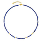 Halskette Lampa von BERND WOLF aus 24-Karat-goldplattiertem Sterlingsilber mit Lapislazuli.