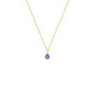 Kette mit Anhänger Antoinette von BERND WOLF aus 24-Karat-goldplattiertem Sterlingsilber mit Lapislazuli, Designlinie Aqua.