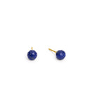 Ohrstecker Facello von BERND WOLF aus 24-Karat-goldplattiertem Sterlingsilber mit Lapislazuli, Designlinie Planeo.
