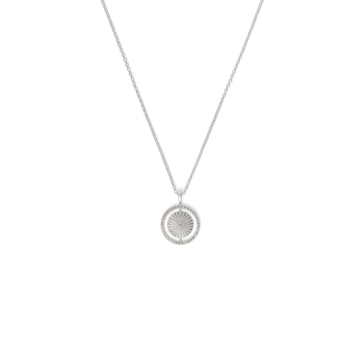 Kette mit Anhänger Sun von BERND WOLF aus 925er Sterlingsilber mit Zirkonia, Designlinie Sun&Moon.