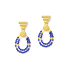 Ohrhänger Nofrenia von BERND WOLF aus 24-Karat-goldplattiertem Sterlingsilber mit Lapislazuli, Designlinie Cleopatra.