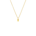 Kette mit Anhänger Libertina von BERND WOLF aus 24-Karat-goldplattiertem Sterlingsilber mit Zirkonia, Designlinie Feather.