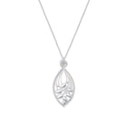 Kette mit Anhänger Driluna von BERND WOLF aus 925er Sterlingsilber mit Zirkonia, Designlinie Leaves.